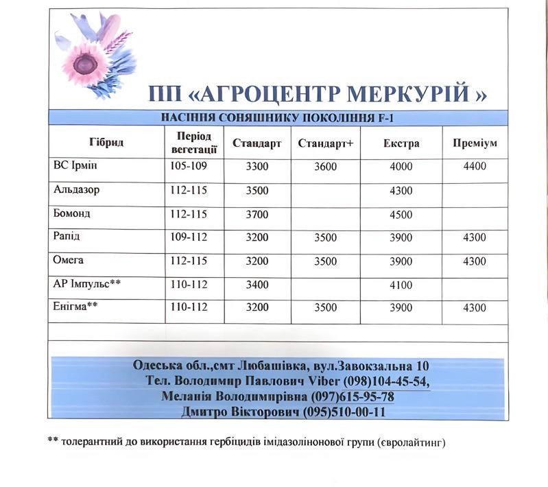 Насіння соняшника АЛЬДАЗОР